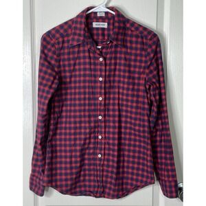Taylor Stitch Shirt Mens XS Red Blue Plaid Long Sleeve Button Up Outdoor Hike